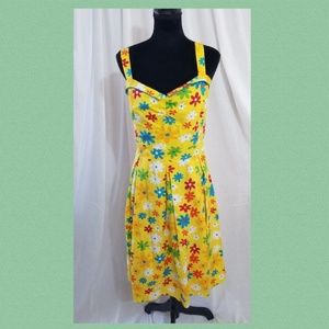 Bettie Page by Tatyana yellow floral dress